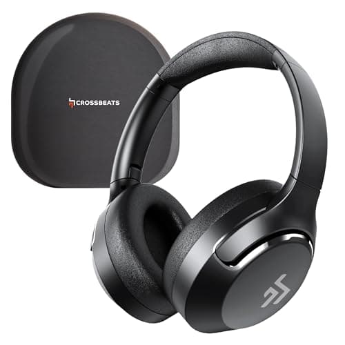 CrossBeats Roar 3.0 Over Ear Wireless Bluetooth Headphones with Carry Case | 45db Hybrid Active Noise Cancellation ANC Headset with Mic | Pure Bass | ...