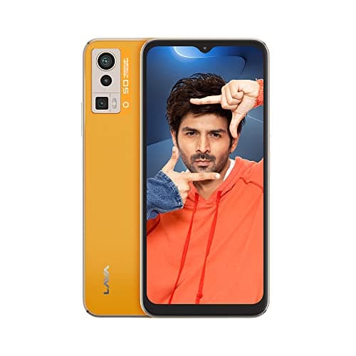 Lava Blaze Pro (Glass Orange, 4GB RAM, 64GB Storage)| 50 MP AI Triple Camera| 2.3 Ghz Octa Core MTK Helio G37 |Side Fingerprint Sensor| Upto 7GB Expandable RAM