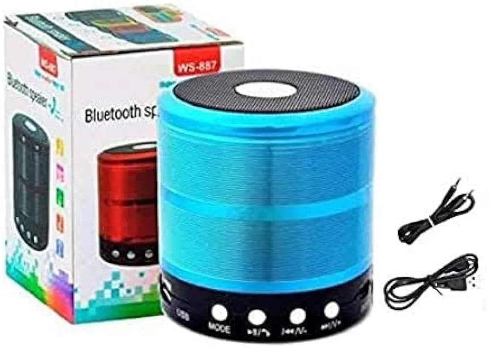 Mini Speaker City Collection WS-887 Mini Bluetooth Speaker Mini Bluetooth Sound Box Wireless Portable Bluetooth Speaker TF-Card Supported (Red)