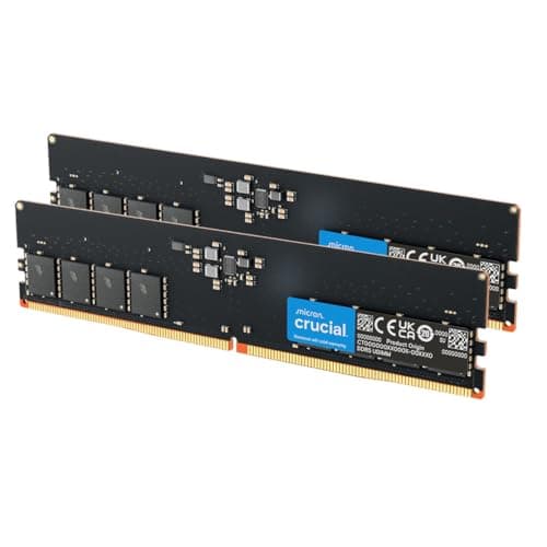 Crucial RAM 32GB Kit (2x16GB) DDR5 4800MHz CL40 Desktop Memory CT2K16G48C40U5