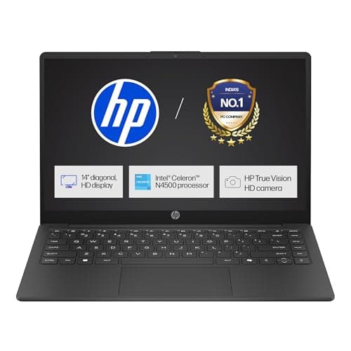 HP 14s, Intel Celeron N4500 Laptop (8GB DDR4,512GB SSD) Anti-Glare, Micro-Edge, 14/35.6cm, HD, Win11, M365 Basic(1yr),Office Home24, Black,1.46kg, HD ...