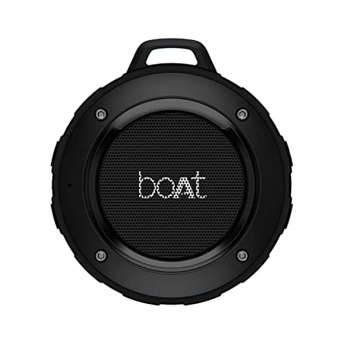 (Renewed) boAt Stone 160 Ultra-Portable 5W Wireless Speaker with Bluetooth V5.0, Multiple Connectivity Modes, IPX4 Water and Sweat Resistance and Carabiner (Black)