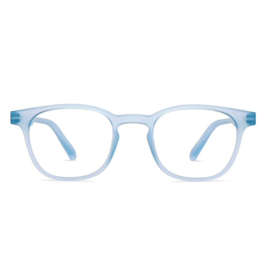 Lenskart HUSTLR - As Seen On Shark Tank | Peyush Bansal Glasses | Zero Power Bluecut & Antiglare Computer Eyeglasses | Sky Blue Full Rim Square | For ...