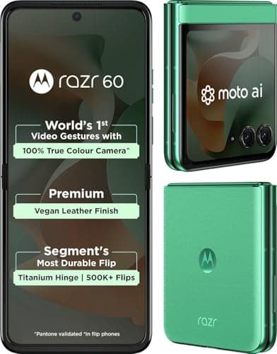 Motorola Razr 60 5G (Spring Bud, 8GB RAM, 256GB Storage) | 6.9" Full HD+ Display | 50MP + 13MP Dual Rear Camera | 32MP Front | Dimensity 7400X | 4500m...