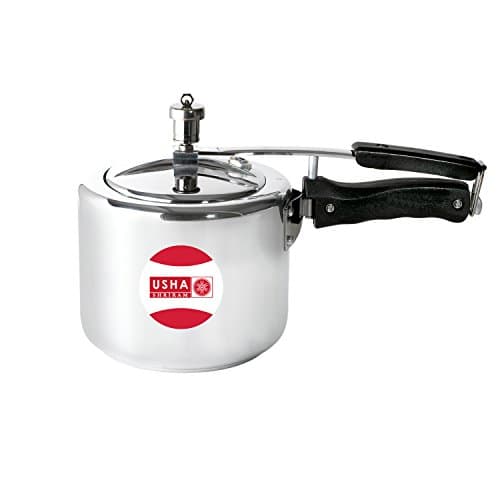 Usha Shriram Induction Base Pressure Cooker Gold with Inner Lid 3 L (Aluminium) - White