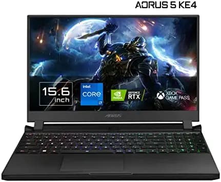 GIGABYTE AORUS 5 KE4, 15.6" inch FHD 240Hz, Intel Core i7-12700H 12th Gen, RTX 3060 6GB Graphics, Gaming Laptop (16GB DDR4 Memory/Windows 11 Home/ Gen4 1TB SSD/ Office 365/ Black)