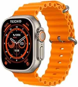 TECKO Watch S8 Ultra Bluetooth Calling Series 8 2inch Big AMOLED Display with All Sports Features & Health Tracker, Unisex Smart Watch (Gold)