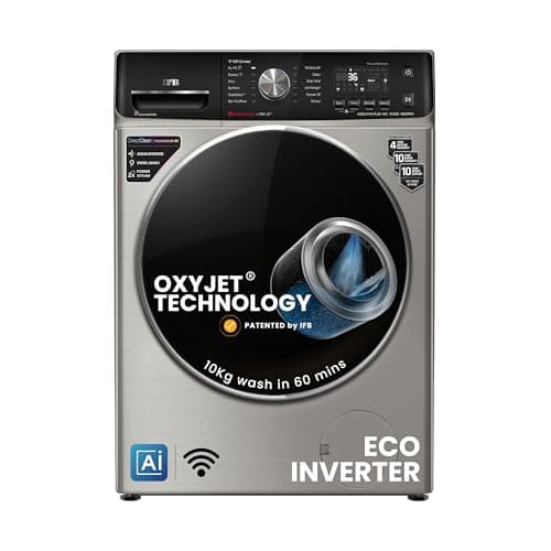 IFB 10Kg 5 Star with Oxyjet Technology, AI Powered, Wi-Fi, Fully Automatic Front Load Washing Machine (EXECUTIVE PLUS VSC 1014, Steam Refresh Program,...