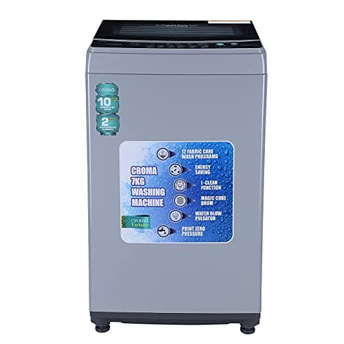 Croma 7Kg 5 Star Fully Automatic Top Load Washing Machine (CRAW1401,Grey)