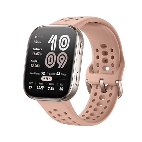 Amazfit Bip 6 Smart Watch 46mm, 14 Day Battery, 1.97" AMOLED Display, GPS & Free Maps, AI, Bluetooth Call & Text, Health, Fitness & Sleep Tracker, 140+ Workout Modes, 5 ATM Water-Resistance, Blush