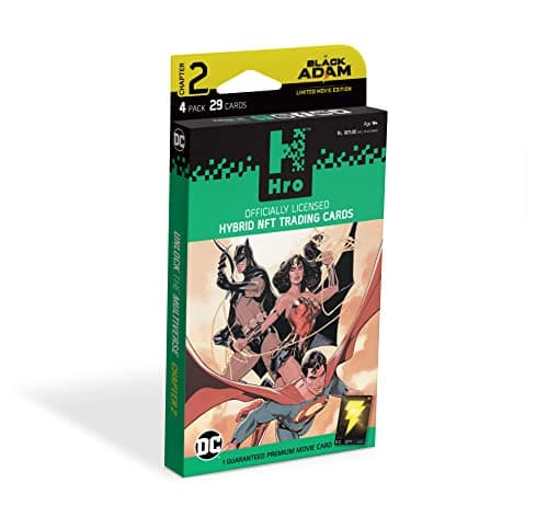 DC |Hro Officially Licenced Hybrid NFT Trading Cards| Chapter 2: 4-Pack Premium Booster Box, 29 Cards