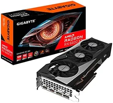 GIGABYTE Radeon™ RX 6600 XT Gaming OC 8G Graphics Card, WINDFORCE 3X Cooling System, 8GB 128-bit GDDR6 (GV-R66XTGAMING OC-8GD)