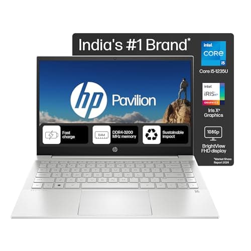 HP Pavilion 14 12th Gen Intel Core i5 16GB SDRAM/512GB SSD 14 inch(35.6cm) FHD,IPS,Micro-Edge Display/Intel UHD Graphics/B&O/Win 11/Alexa Built-in/Backlit KB/FPR/MSO 2021/Natural Silver, 14-dv2014TU