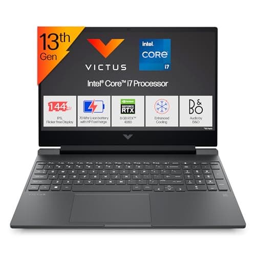 HP Victus Gaming Laptop, 13th Gen Intel Core i7-13620H, 8GB RTX 4060 GPU,15.6-inch(39.6 cm),FHD,IPS,144Hz,16GB DDR4, 1TB SSD,Backlit KB,B&O,9ms Respon...