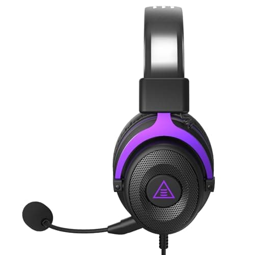 EKSA E900 Wired Stereo Gaming Headset-Over Ear Headphones with Noise Canceling Mic, Detachable Headset Compatible with PS4, P