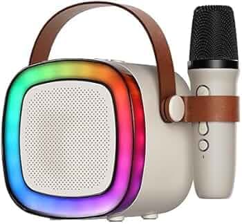 Party POP LM BT1116 Bluetooth Speaker with 10W RMS Stereo Sound, Wireless Mic with 3 Voice Converter, RGB Lights, 8Hrs Non-Stop Music, Multi-Compatibi...