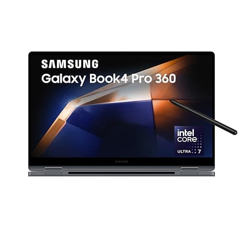 Samsung Galaxy Book4 Pro 360 (Moonstone Gray, 16GB RAM, 512GB SSD)| 16" Dynamic AMOLED 2X TouchScreen| Intel Core Ultra 7 155H Processor| 2 in 1 Lapto...
