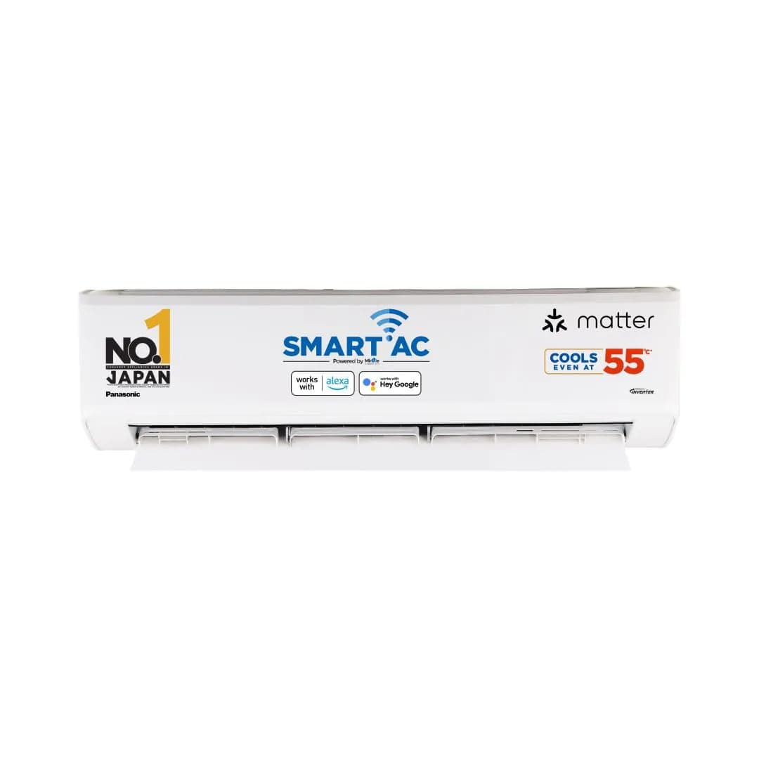 Panasonic EU 7 in 1 Convertible 1.5 Ton 5 Star Inverter Split Smart AC (100% Copper Condenser, CS/CU-EU18BKY5XFM), 55Tested, PM0.1 Filter, Ag Clean, 4...