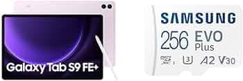 Samsung Galaxy Tab S9 FE+ 31.50 cm (12.4 inch) Display, RAM 12 GB, ROM 256 GB Expandable, S Pen in-Box, Wi-Fi, IP68 Tablet, Lavender EVO Plus 256GB mi...