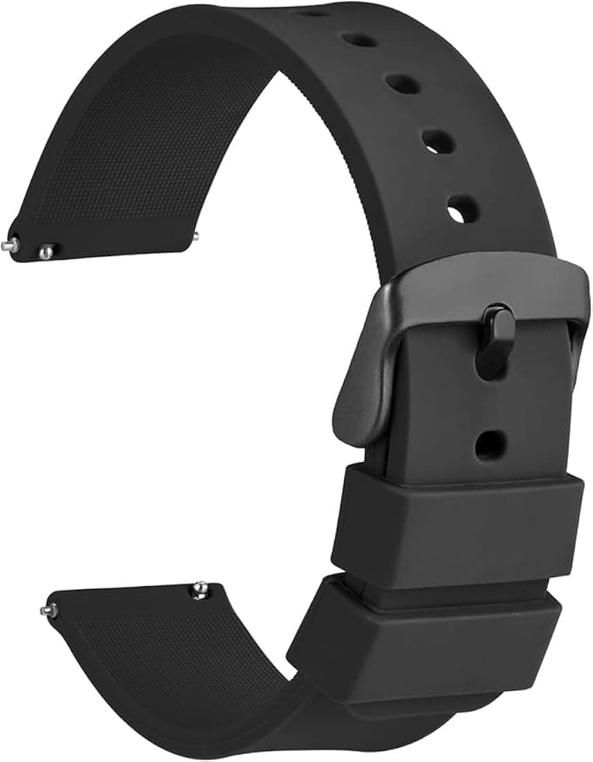 TKM Silicone Bands Compatible for Fireboltt Rise Luxe Smartwatch | Soft Silicone Replacement Straps with Metal Buckle.