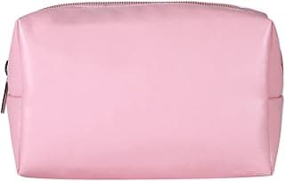 MINISO Simple Cosmetic Bag Rectangular Makeup Pouch for Women Multifunctional Travel Kit Storage Toiletry Bag (Light Pink)