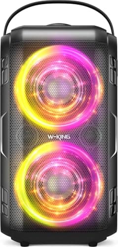 W-KING Party Loudest Portable Bluetooth Speaker Wireless Boom Box, 180W Max Big Large Outdoor Speaker, 80W HD Huge 105dB Pulse Natural Deep Bass, Part...