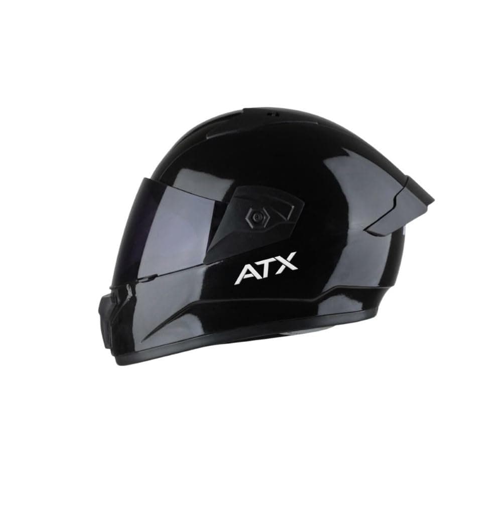 DELETION Full Face Bike Helmet Black | ISI Certified Motorcycle Helmet for Men Impact Resistant ABS Shell | Scratch Resistant Visor | Lightweight Ridi...