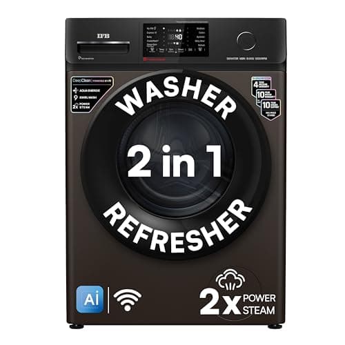 IFB 8 Kg 5 Star Powered by AI with 9 Swirl Wash, Wi-Fi, Fully Automatic Front Load Washing Machine (Senator MBN 8012, Steam Refresh Program with Eco I...