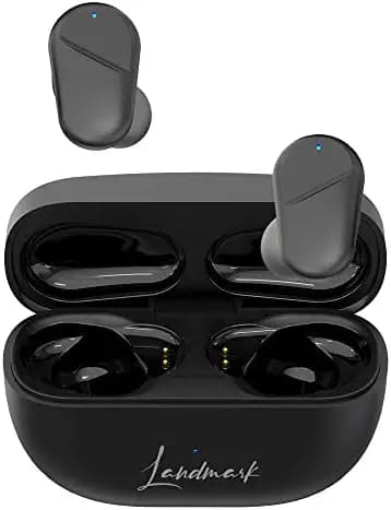 LANDMARK My Buds LM BH116 in-Ear True Wireless Earbuds (TWS) with Powerfull Bass Sound, 13mm Drivers, Bluetooth 5.0, 18Hrs Playtime, Touch Sensor & Voice Assistance with Built-in Mic - Black