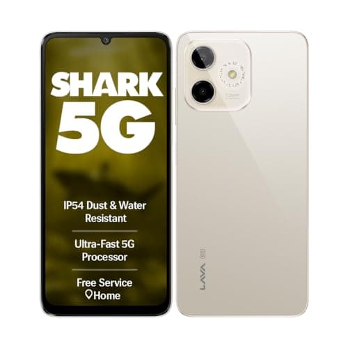 Lava Shark 5G (Steller Gold, 4GB RAM, 64GB Storage) |Bigger 6.75" HD+ Notch Display | Octacore 5G Processor | 13 MP AI Camera |5000 mAh Battery| IP54 ...