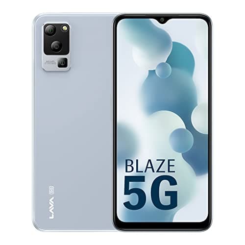 (Renewed) Lava Blaze 5G (Glass Blue, 4GB RAM, UFS 2.2 128GB Storage) | 5G Ready | 50MP AI Triple Camera | 5000 mAh Battery