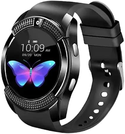 Infinizy (Special 6 Years Warranty) G801 Round Touchscreen Smartwatch Compatible Android/Bluetooth Call Text Notification Sync Music Player Camera Smart Watches for Women/Men/Girls/Boys