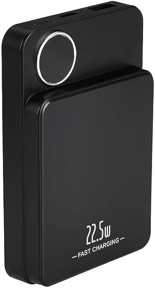 (Refurbished) AB-WPB-10K-1 10000mAh Li-Polymer Wireless Power Bank | Two-Way Fast Charging | 22.5W Fast Charging Through Wire |15W Wireless Charging -...