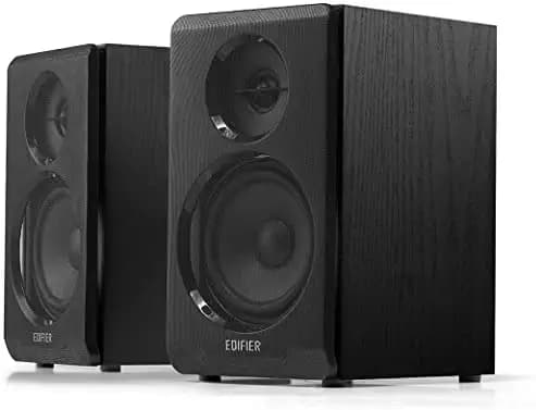 (Renewed) Edifier R33BT 10 Watt 2.0 Channel Wireless Bluetooth Bookshelf Speaker (Black)