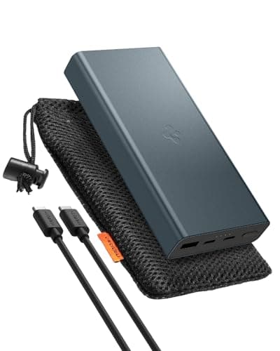 Spigen Durable Alloy Power Bank 20,000mAh, 30W Fast Charging Power Bank with PD3.0 20W for 2 USB-C Ports, QC3.0 22.5W for USB-A Port - Navy Blue