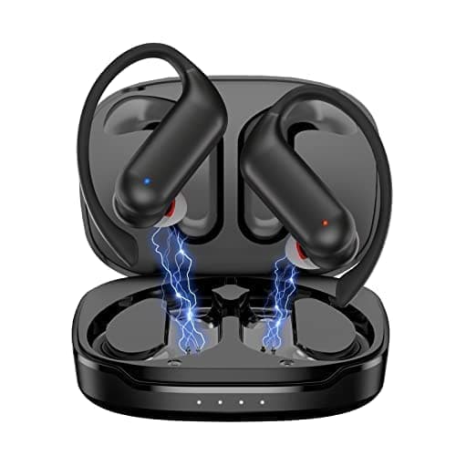 EDYELL C13 True Wireless Earbuds with Earhooks Bluetooth V5.3 TWS in-Ear Earphones, IPX7 Waterproof Sports Earphones USB Type-A Charging, 50Hrs Playtime