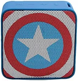 Reconnect Marvel Black Panther 3W Wireless Bluetooth Speaker, Water Resistant, Ipx4, 3.5hrs Playtime, Handsfree Calling, Siri/Alexa/GoogleOk Compatible, Personal Speaker (Captain America)