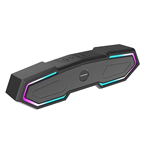 Blaupunkt Newly Launched SBA15 Gaming 15W Bluetooth Soundbar with 2000 mAh Battery I Gaming RGB Lights I TurboVolt Charging I AUX, Bluetooth, USB & TWS I BT Speaker for TV, Mobile, PC, Laptops(Black)