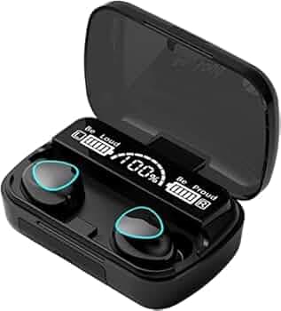 M28 Wireless Earbuds TWS,Bluetooth 5.1 Gaming Monster Earphones,Touch Control Headphones, Microphone Mirror Screen Mini LED Display