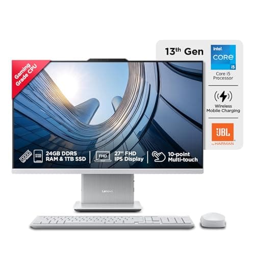 Lenovo IdeaCentre AIO Intel Core i5-13420H 27" FHD Touchscreen (24GB RAM/1TB SSD/Win11/Microsoft 365 + Office 24/3Wx2 Harman/Wireless EOS Keyboard & M...