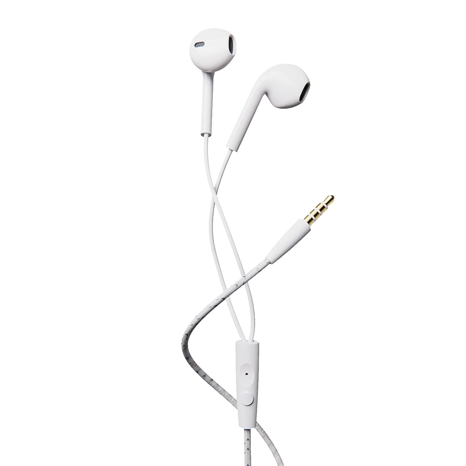 105 Wired in Ear Earphones with Mic (White)
