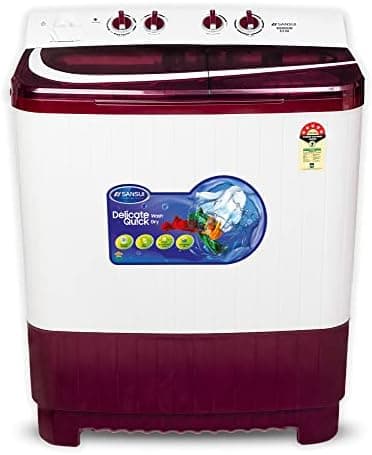 Sansui 8.5 kg Semi Automatic Top Load Washing Machine SISA85A5R (Burgundy) With Dual Waterfall Technology
