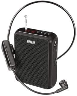 Ahuja Wireless Neckband NBA 30WL with Bluetooth,SD & Recording Microphone, Black, Medium