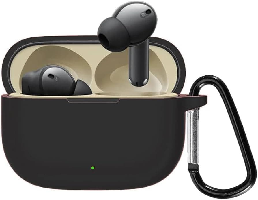 Mavro Case Cover Compatible with Realme Buds T300 TWS (Earbuds Not Included) (Black)
