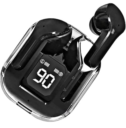 MEXO UltraPods Max TWS Earbuds Pro Bluetooth | Transparent Design | Fast Charging | 13mm HD Bass Drivers | Built-in Mic | Running, Outdoors, Music Sou...