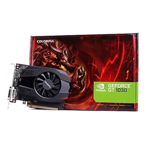 Colorful GeForce GT 1030 4GB DDR4 RAM Graphics Card with Single Fan ( GT1030 4G-V ) Can Play Most of AAA Game Titles 64 bit 1152 Mhz Clock Speed GTA V