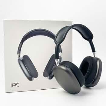 P9 Plus Compatible On-Ear Head Phone Max Bluetooth Headset (Black)