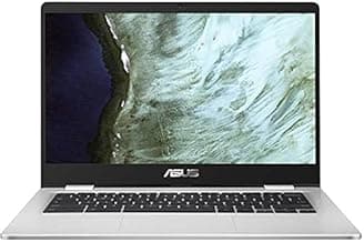 ASUS Chromebook Celeron Dual Core - (4 GB/64 GB EMMC Storage/Chrome OS) C423NA-BZ0522 Thin and Light Laptop (14 inch, Silver, 1.34 Kg) New