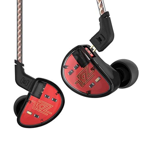 KINBOOFI KZ AS10 IEM 5 Balanced Armature Driver Earphone, Stereo HiFi in Ear Monitor Headphone Musician Headset with Detachable 2 Pin Cable (No Microphone, Black)
