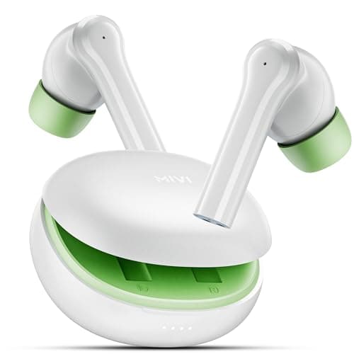 Mivi DuoPods C2 TWS [New Launch], 50 Hrs Playtime, HD Call Clarity with AI-ENC, 13mm Bass Drivers, Low Latency, BT v5.3, Type C Charging, Made in Indi...
